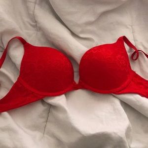 Xhilaration red lace push-up bra 32B